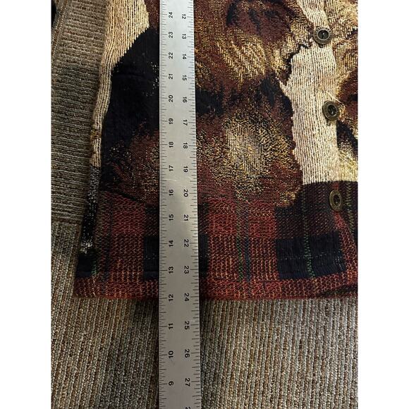 Yorkshire Terriers Yorkie Tapestry Sweater Jacket Vintage Street Weavers-Small - Picture 7 of 8